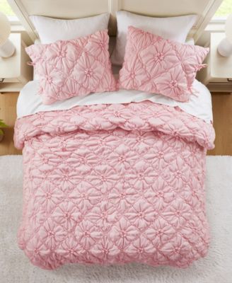 Lily Floral Embroidery 3-Pc. Comforter Set, Full/Queen