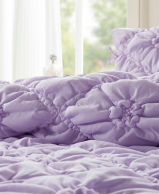 Lily Floral Embroidery 2-Pc. Comforter Set, Twin