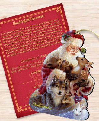 Santa Little Friends Wooden Ornament