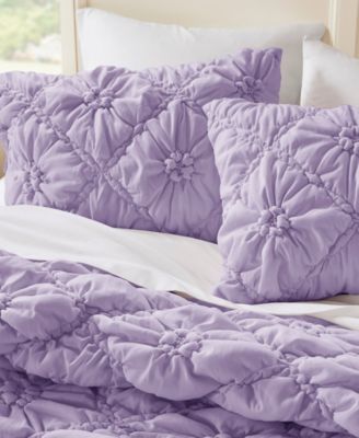 Lily Floral Embroidery 3-Pc. Comforter Set, Full/Queen