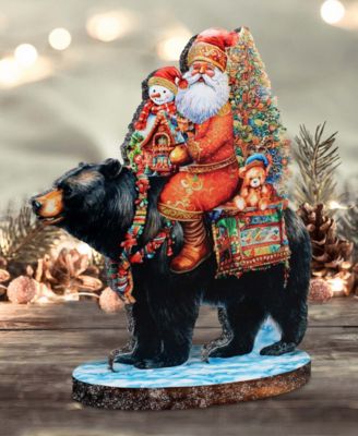 Santa Claus Black Bear Friend Centerpiece