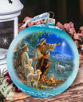 Shepherds Keeping Watch LE Glass Ornament