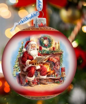 Santa's Cozy Audit LE Glass Ornament