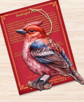 Forest Bird Christmas Wooden Ornament