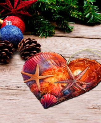 Heart Christmas Wooden Ornament
