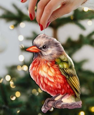 Colorful Birds Holiday Ornaments, Set of 3