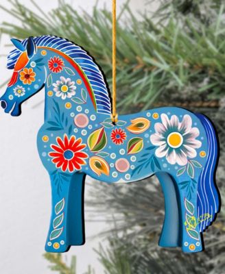Danish Horse Christmas Wooden Ornament