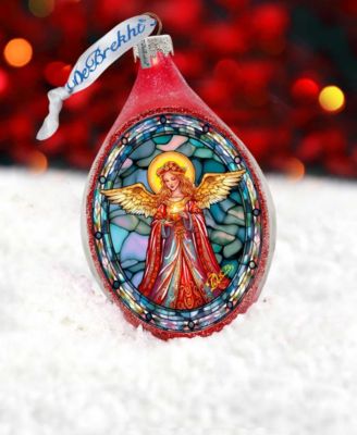 Angel of Hope Drop Glass Christmas Ornament