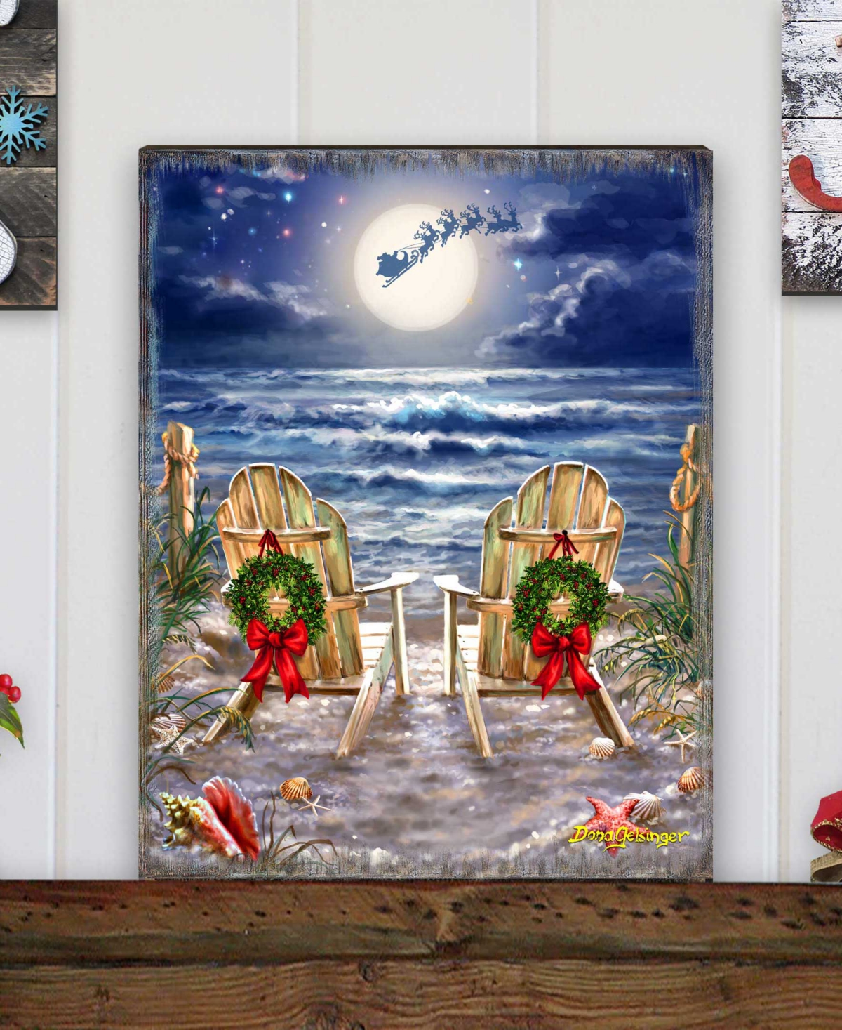 Designocracy Moonlight Christmas Wall Art By Gelsinger In Multi