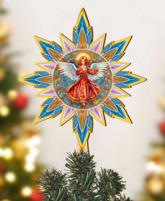 Angel with Love Wooden Tree Topper