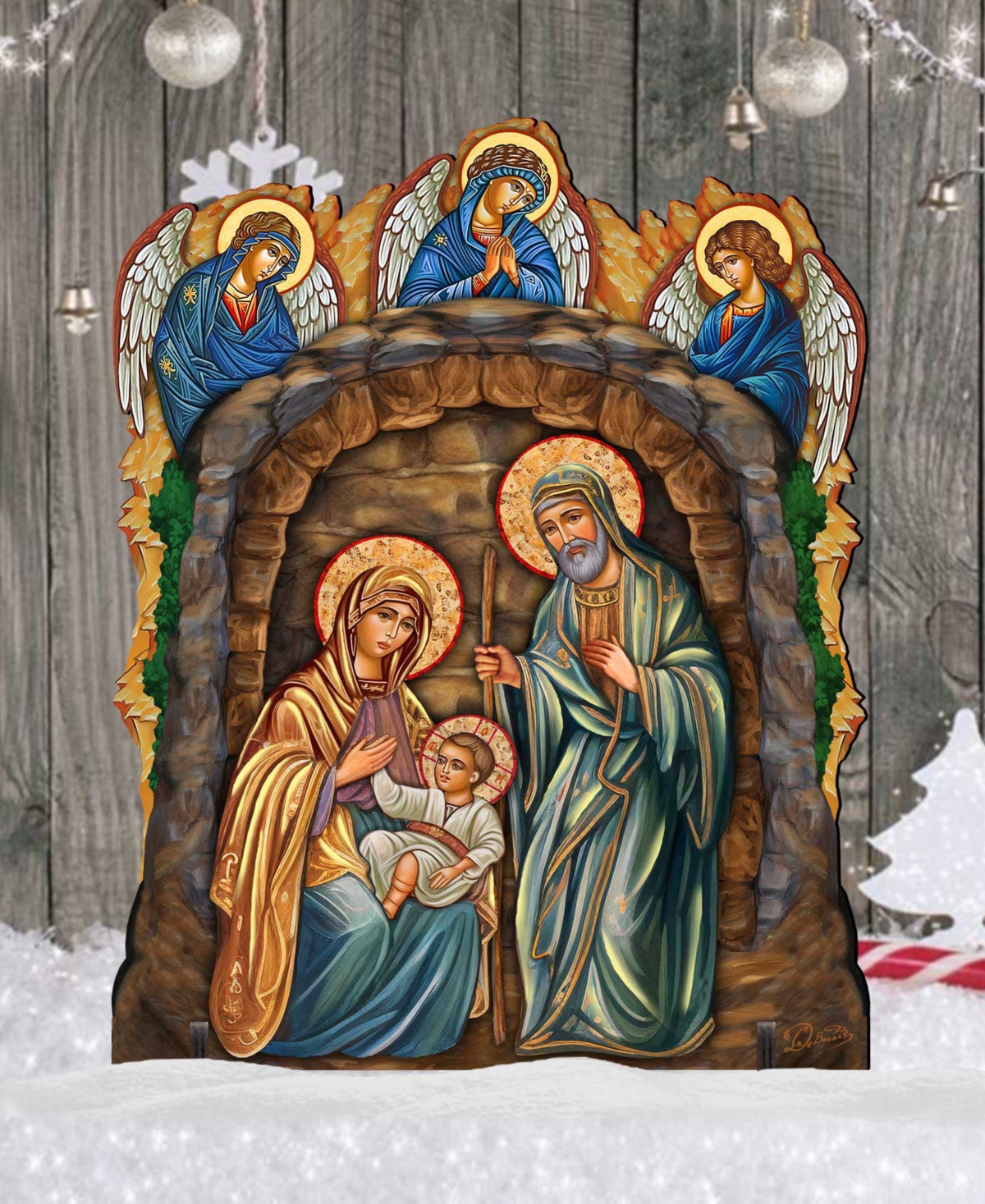 Designocracy Orthodox Nativity Outdoor Decor In Multi