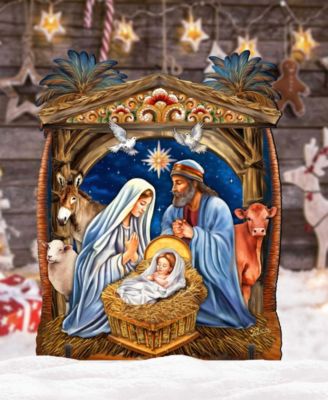 Nativity Scene Outdoor Garden Wooden D&eacute;cor
