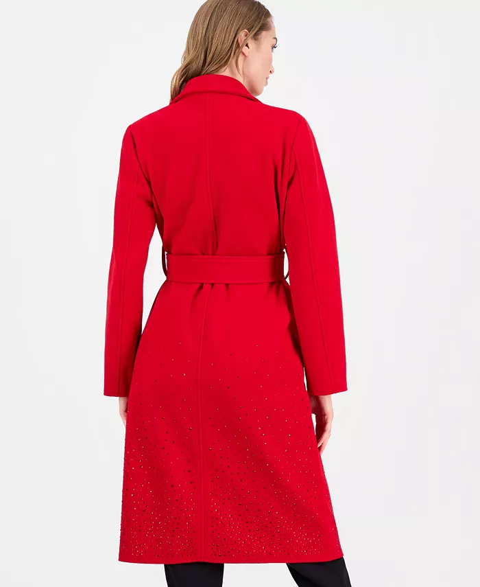 Women's Double-Breasted Embellished Coat - thumbnail 3