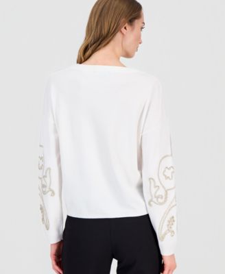 Women's Soutache Crewneck Sweater