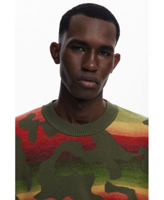 Men's Striped animal sweater