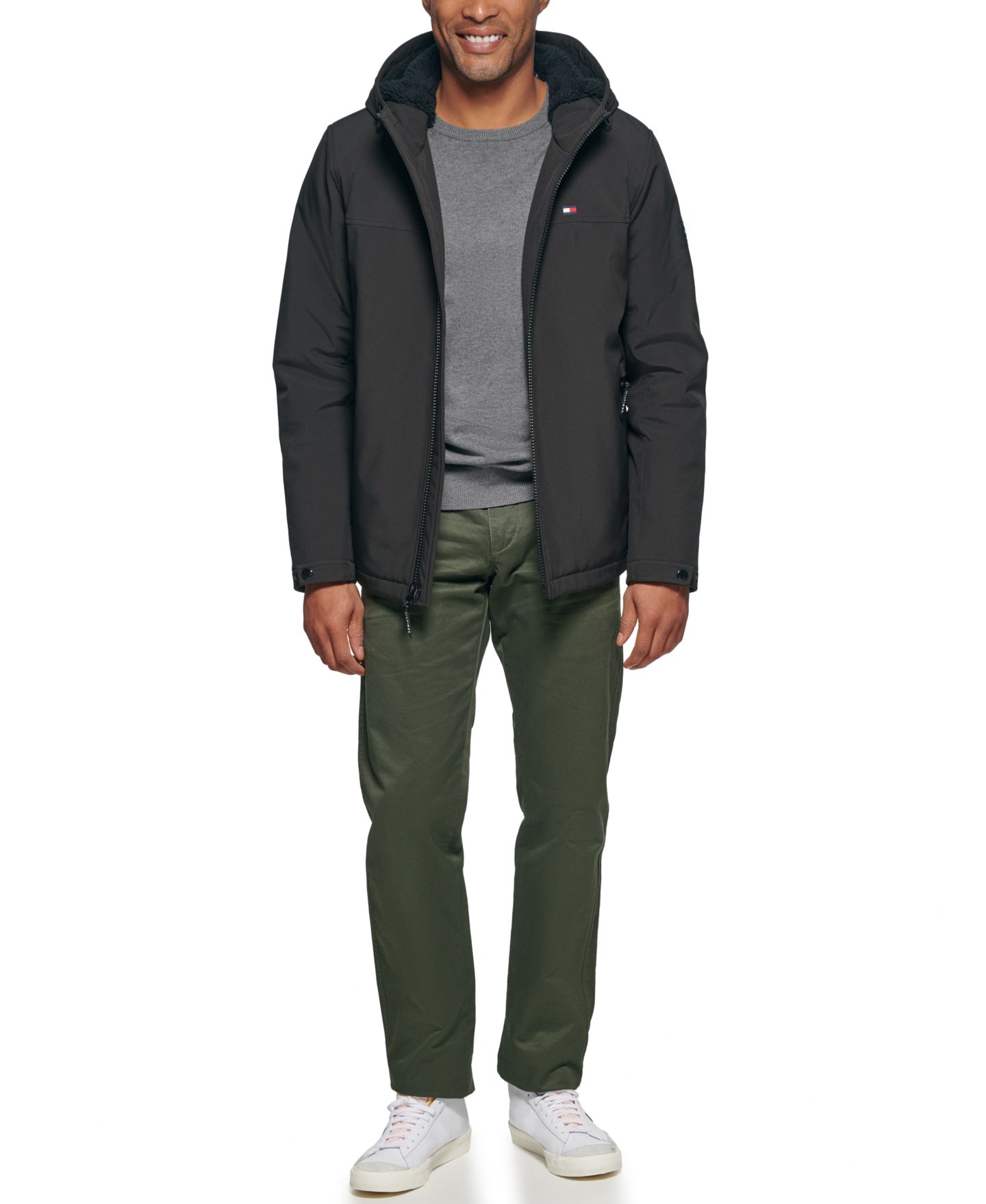Мужская куртка Tommy Hilfiger Softshell Hooded, цвет: Чёрный — фото 2