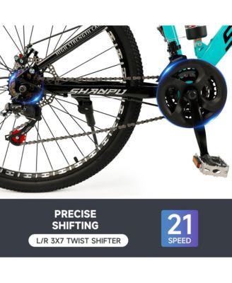 26-Inch 21-Speed Mountain Bike with Full Suspension and Disc Brakes for Off-Road Adventure