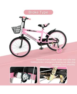 16 Inch Kids Bike with Glowing Training Wheels, Dual Brakes & High-Carbon Steel Frame | Gift for Girls and Boys Ages 5-9
