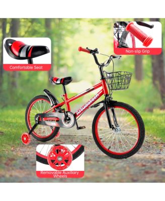 14 Inch Kids Bike with Glowing Training Wheels, Dual Brakes & High-Carbon Steel Frame | Gift for Girls and Boys Ages 3-7