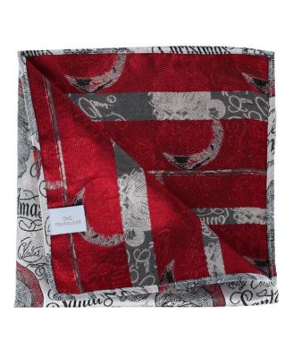 Men's Santa Claus Is Watching Silk 12x12 Pocket Square