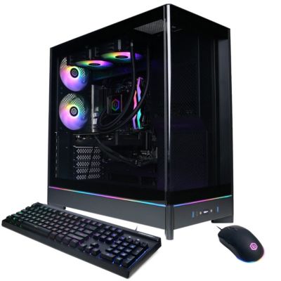 Gamer Supreme Liquid Cooled Gaming Desktop Computer, AMD Ryzen 7 9700X 3.8GHz, 32GB RAM, 2TB SSD, AMD Radeon RX 9060 XT 16GB, Windows 11
