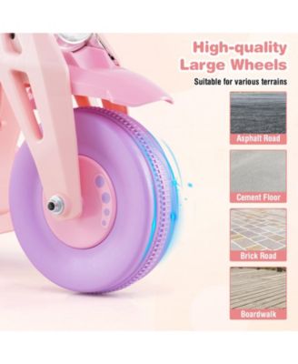 6V Kids Bubble Car Electric Ride on Motorcycle w/ Music Button & LED Headlight