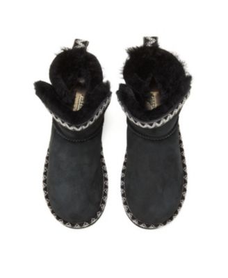 Women's Perth Genuine Shearling Fold Down Bootie with Embroidery