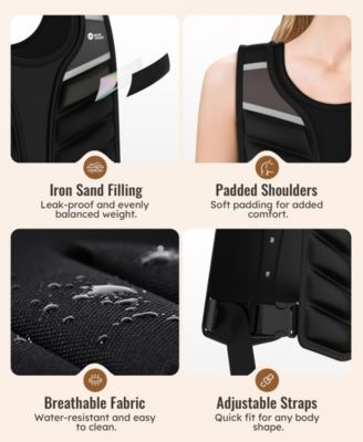 15LB Weighted Vest with Adjustable Buckle for Training, Running, and Fitness