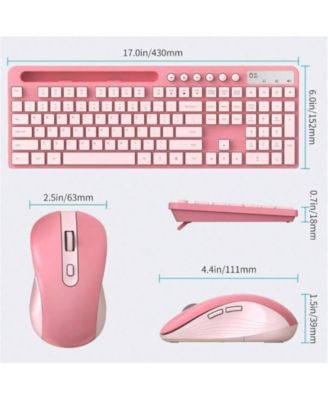 2.4G Wireless Computer Keyboard With Phone Tablet Holder And Mouse Combo,