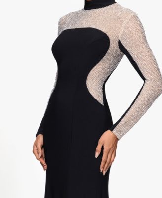 Women's High Neck Beaded Gown