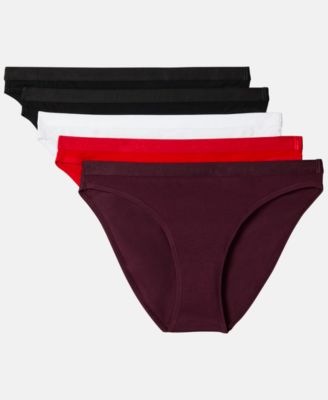 Calvin Klein - Women's 5-Pack Full Coverage Mid-Rise Bikini Briefs QD5360