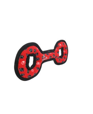 Medium Tug-O-War Red Paw 2 Pack, Durable Plush Squeaky Dog Toy