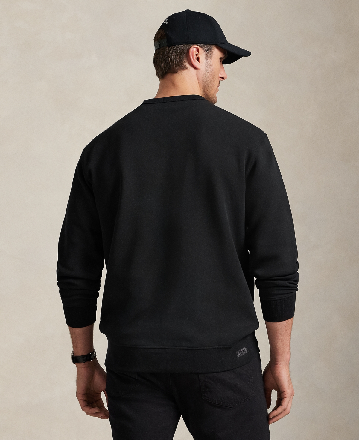 Polo Ralph Lauren Men's Big & Tall Long Sleeves Sweatshirt In Black