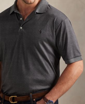 Men's Big & Tall Plaid Short Sleeves Polo Shirt