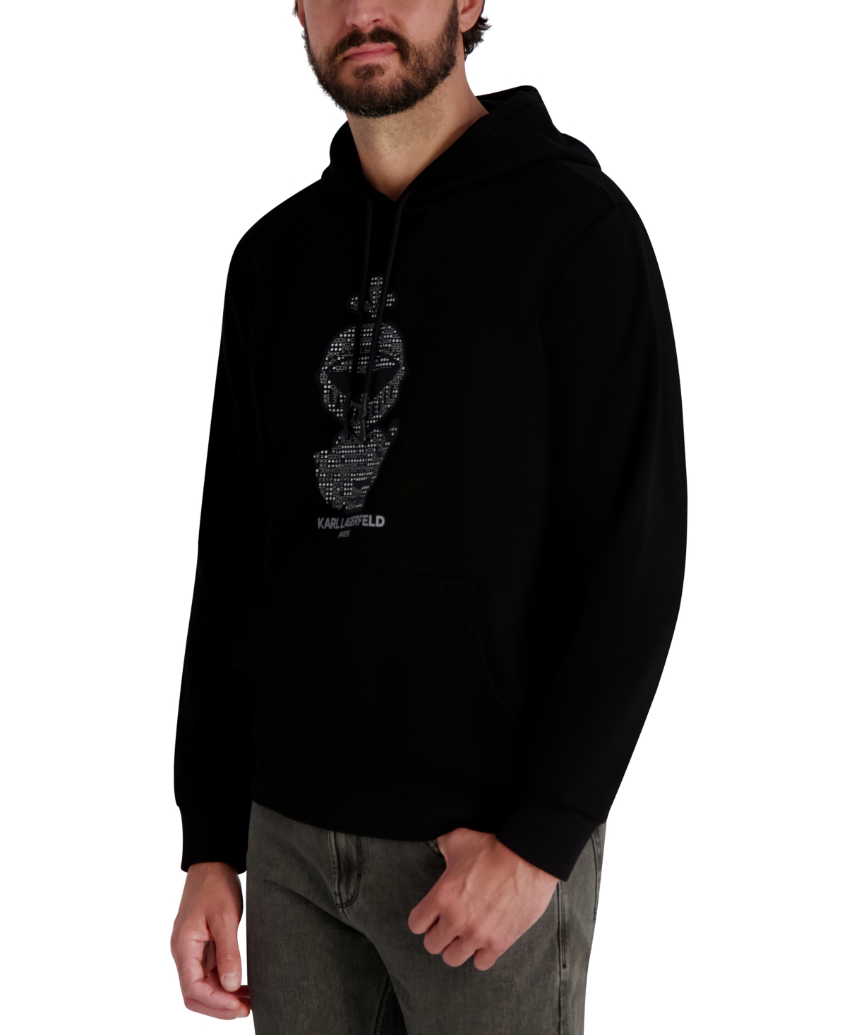 Karl Lagerfeld Paris Men's Textured Armor Pull-On Sweatshirt
