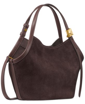 Deco Tulip Small Suede Tote Bag