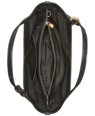 Deco Tulip Small Leather Tote Bag