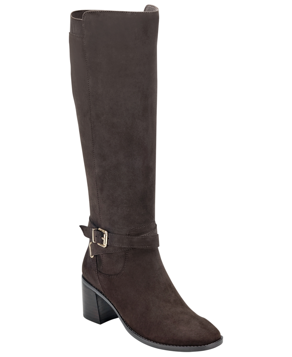 Easy Spirit Women's Noma Eflex Block Heel High Shaft Dress Boots In Brown