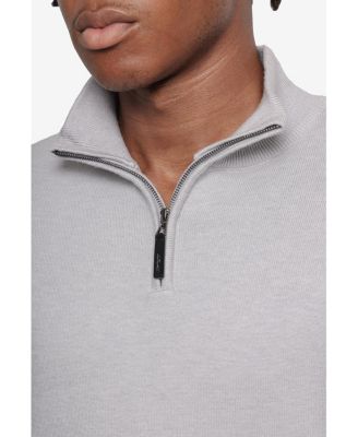 Men's Quarter Zip Mock Neck Sweater