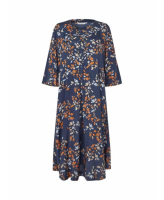 MaNymari Round Neck 3/4 Sleeve Dress