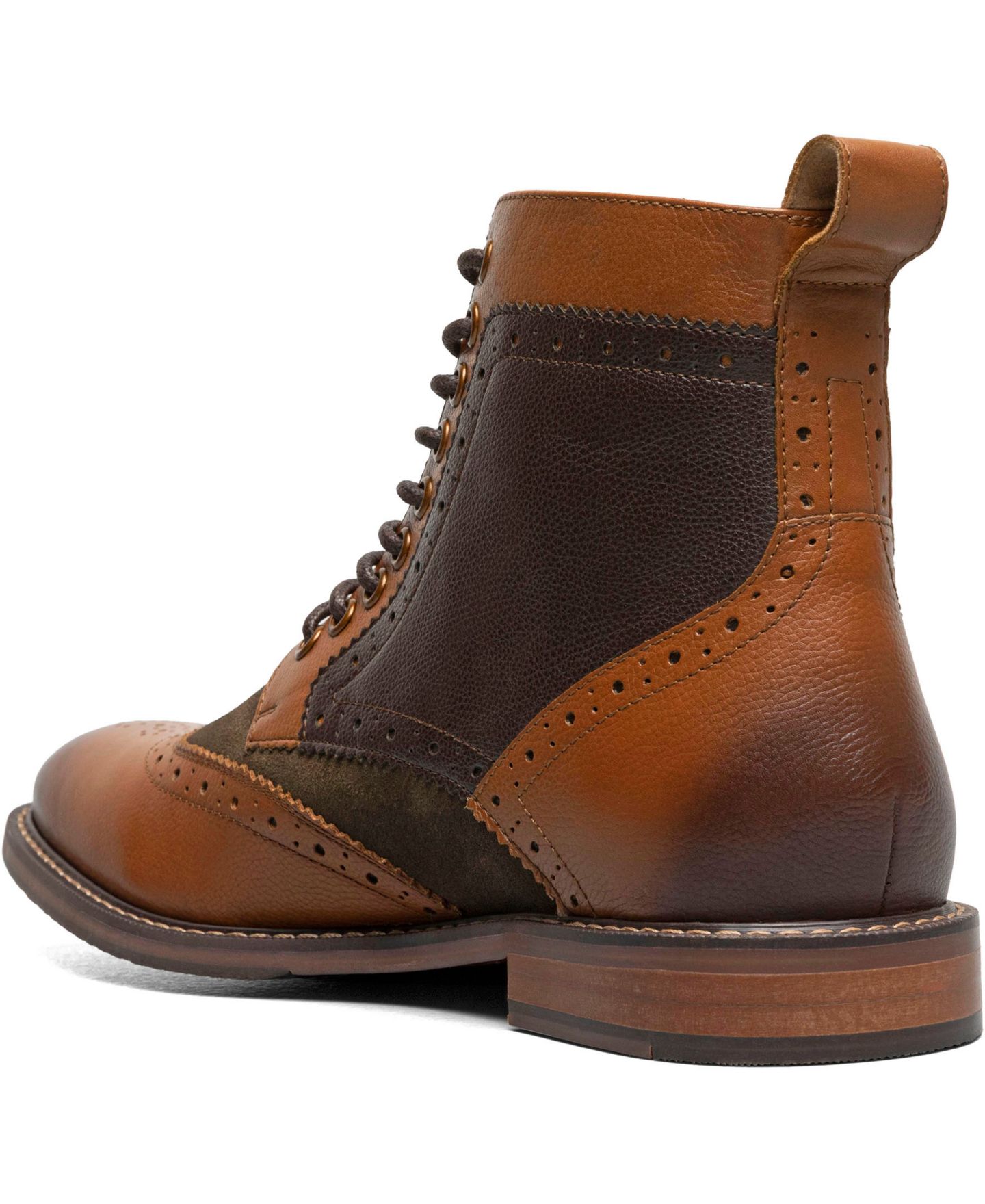 Мужские ботинки Stacy Adams Finnegan Wingtip Lace, цвет: Оливковый разноцветный — фото 8