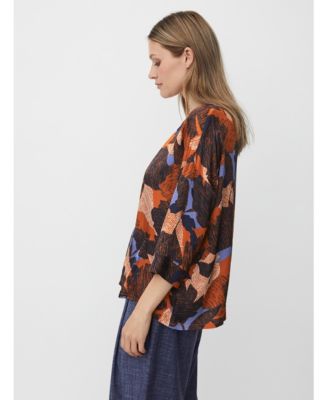 MaBramila 3/4 Sleeve Round Neck Blouse