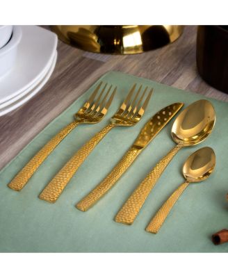 Baily 20 Piece Flatware Utensil Set, Stainless Steel Silverware Metal Service for 4