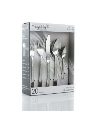 Baily 20 Piece Flatware Utensil Set, Stainless Steel Silverware Metal Service for 4