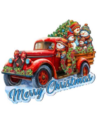 Snowman Family Truck Door Hanger