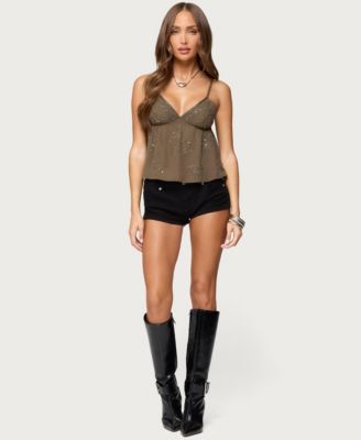 Women's Raia Beaded Babydoll Top