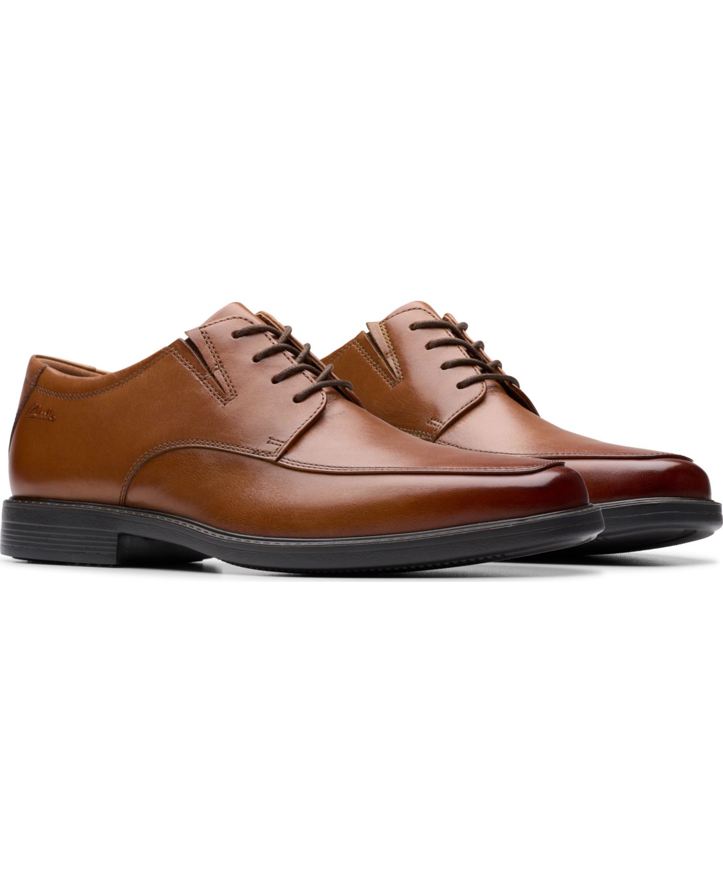 Мужские туфли Clarks Cosgrove Apron Dress Shoes, цвет: Рыжевато-коричневый кожаный — фото 5