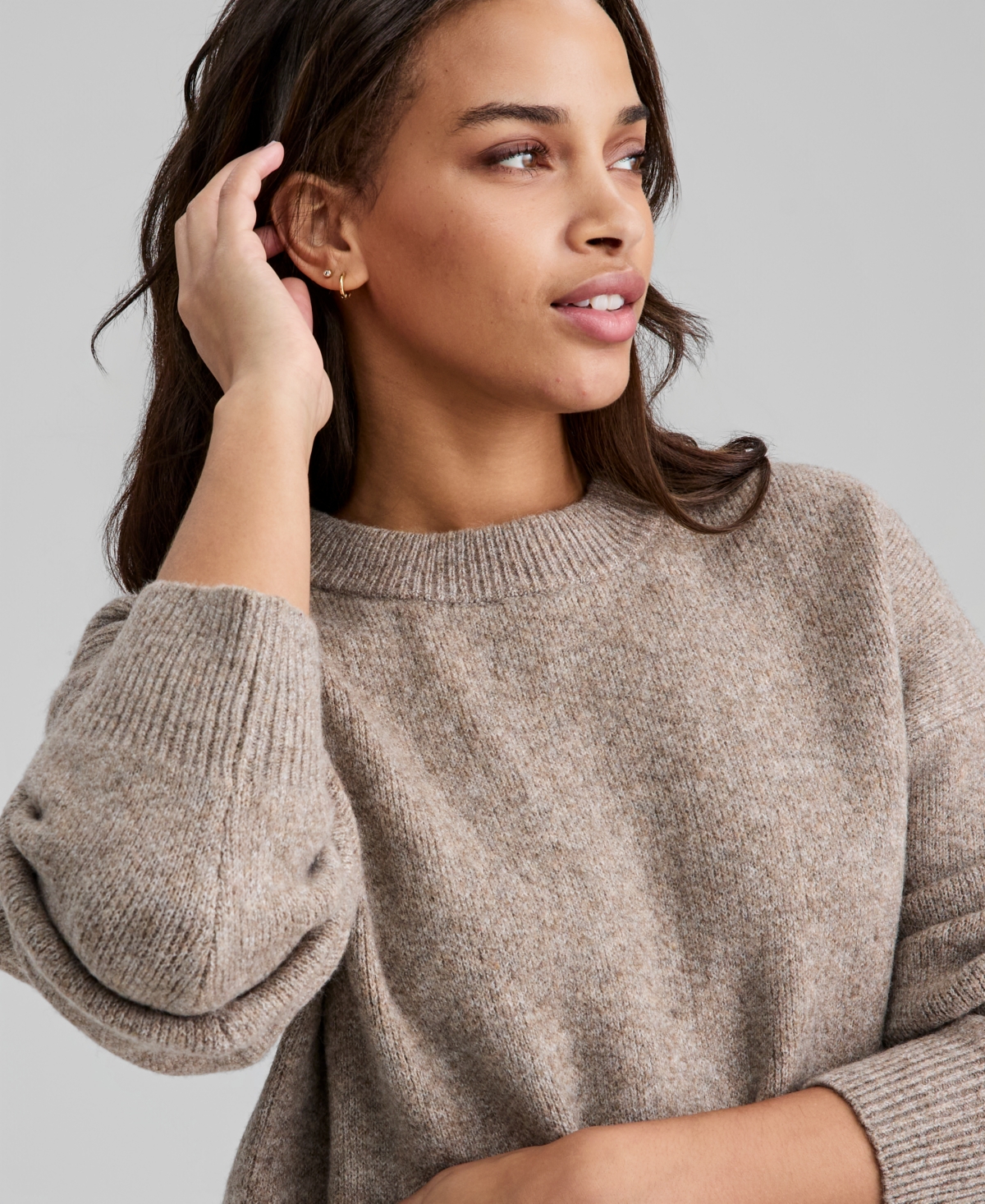 And Now This Women's Crewneck Drop-Shoulder Sweater, Macy's Exclusive