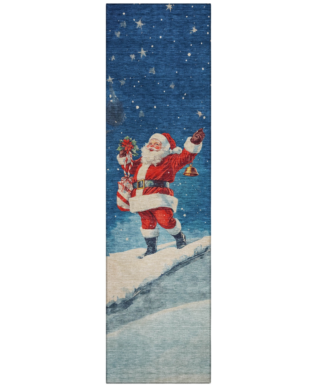 Addison Holiday Washable Indoor/outdoor Acn1807 2'3"x7'6" Runner Area Rug In Blue