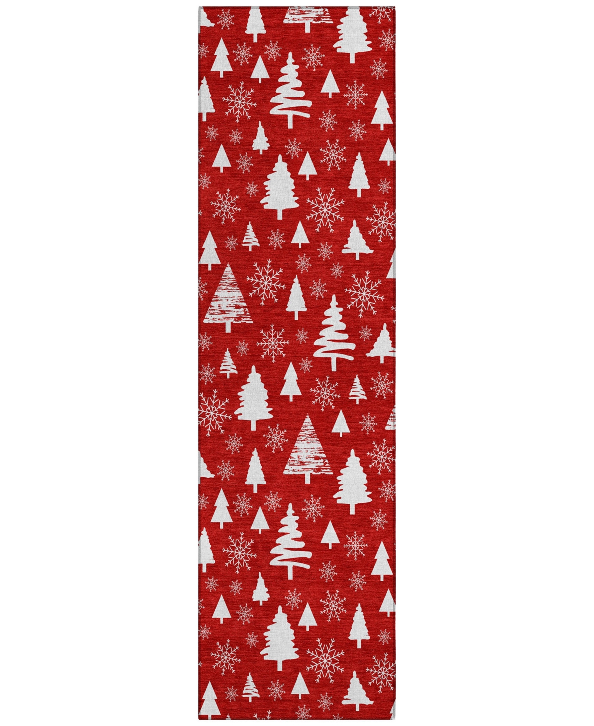 Addison Holiday Washable Indoor/outdoor Acn1815 2'3"x7'6" Runner Area Rug In Red